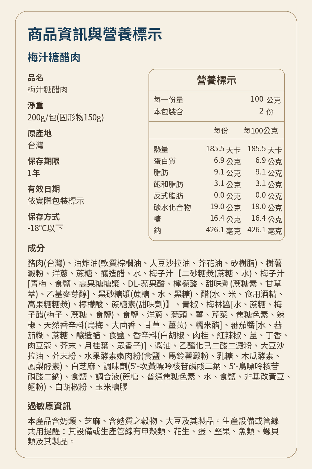 鄧師傅梅汁糖醋肉 詳介3