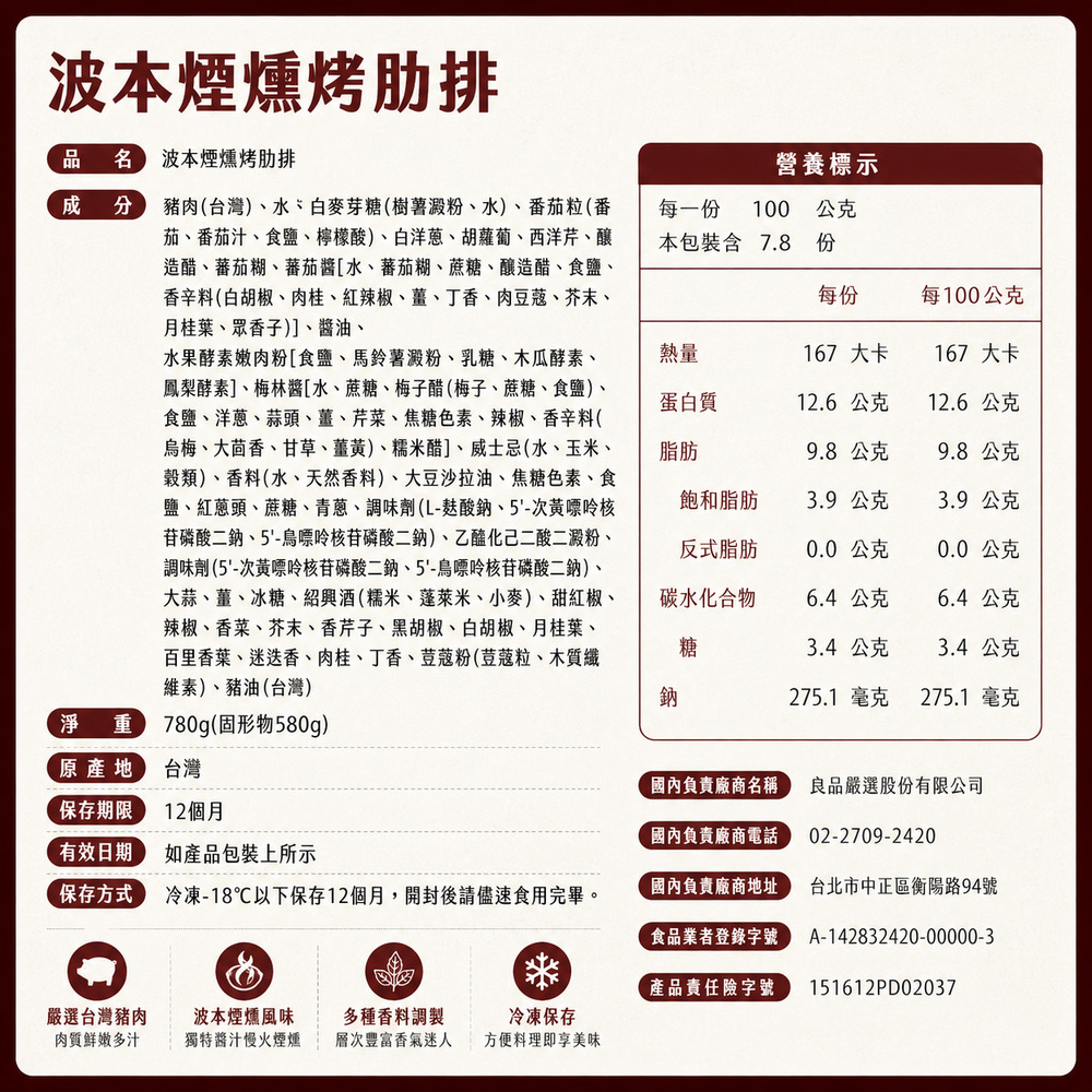 鄧師傅波本煙燻烤肋排 詳介3