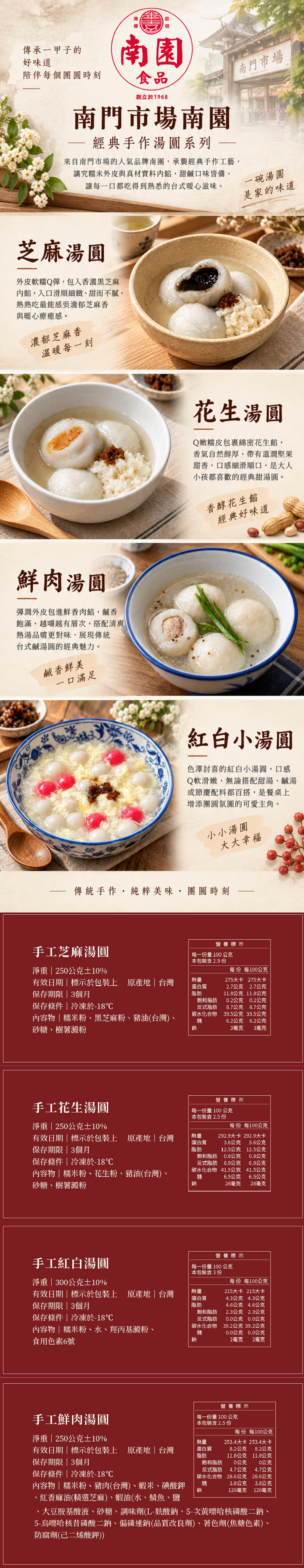 南門市場南園手工湯圓商品介紹