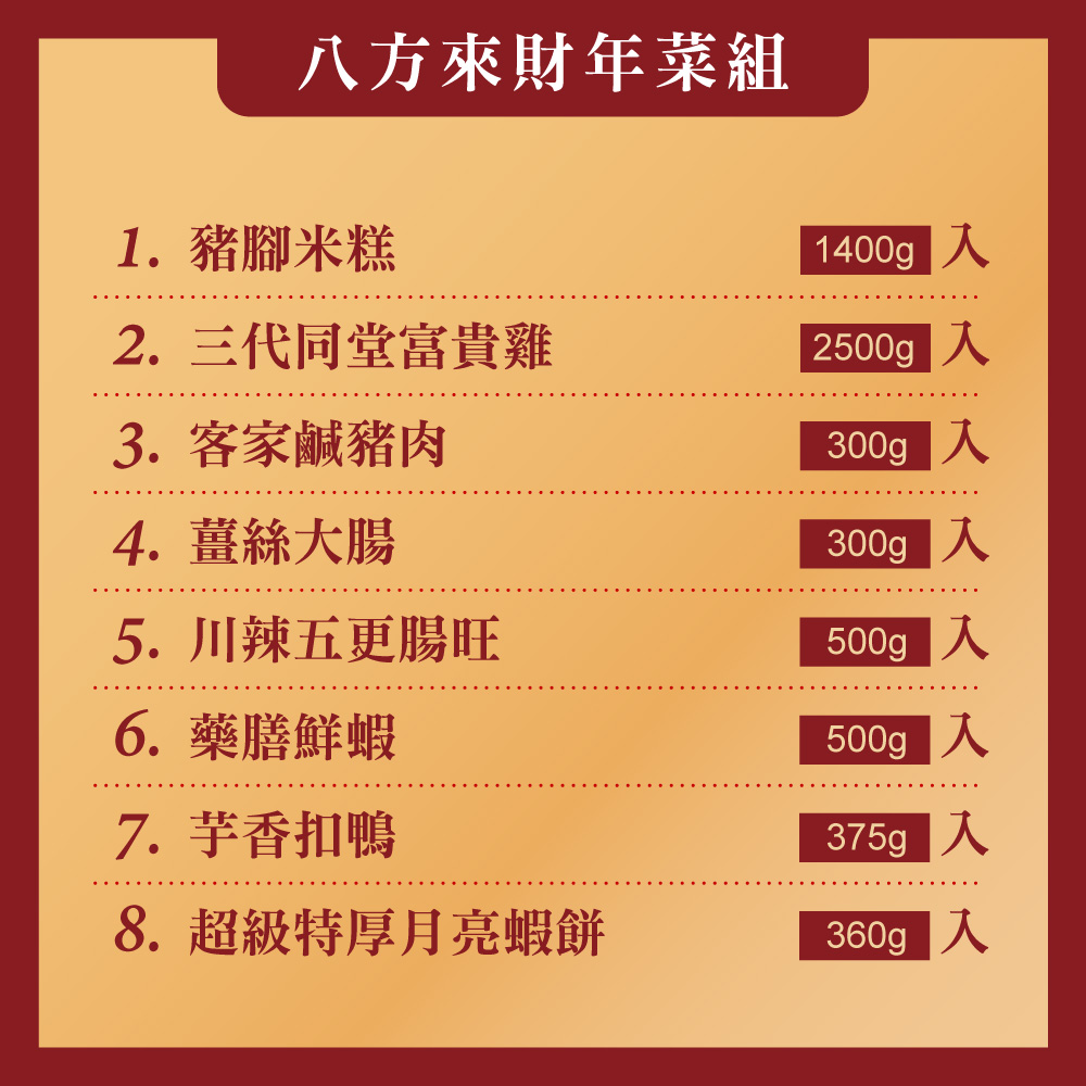 八方來財年菜組商品介紹2