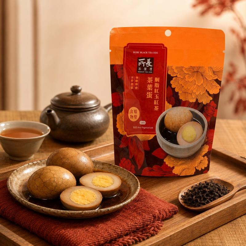 【所長茶葉蛋】胭脂紅玉茶葉蛋2入裝 圖 1