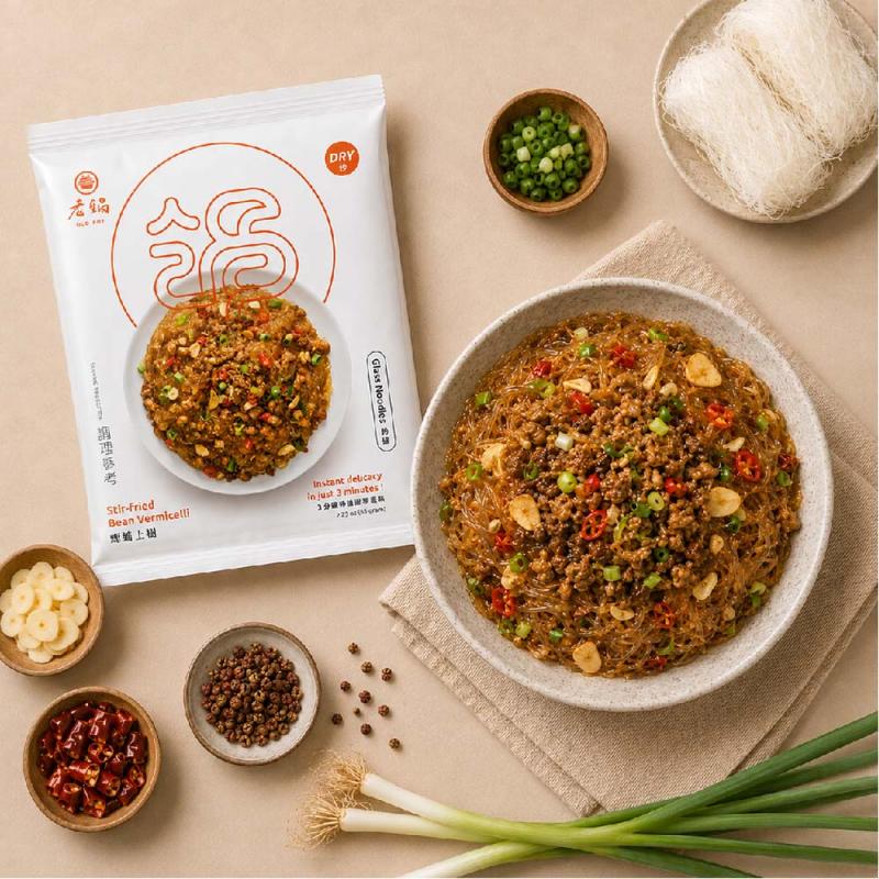 【老鍋米粉】即食沖泡春雨/冬粉(4入/包) 圖 1