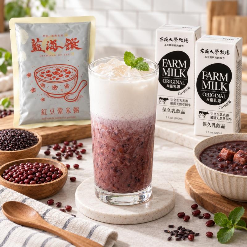 【藍海饌×東海大學牧場】紅豆紫米牛奶 (免運) 圖 1