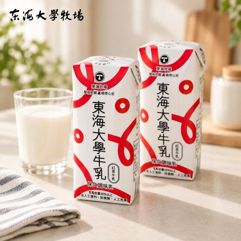 【東海大學牧場】常溫紅茶保久乳6入/24入(200ml) 圖 1