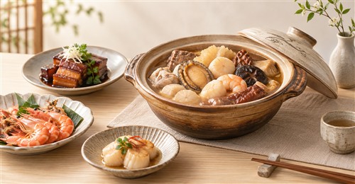 佛跳牆、砂鍋、海鮮、肉類