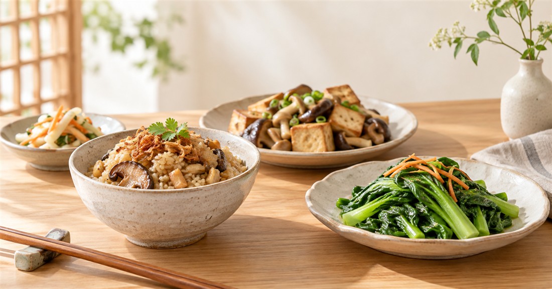 主食、配菜、蔬菜、蔬食